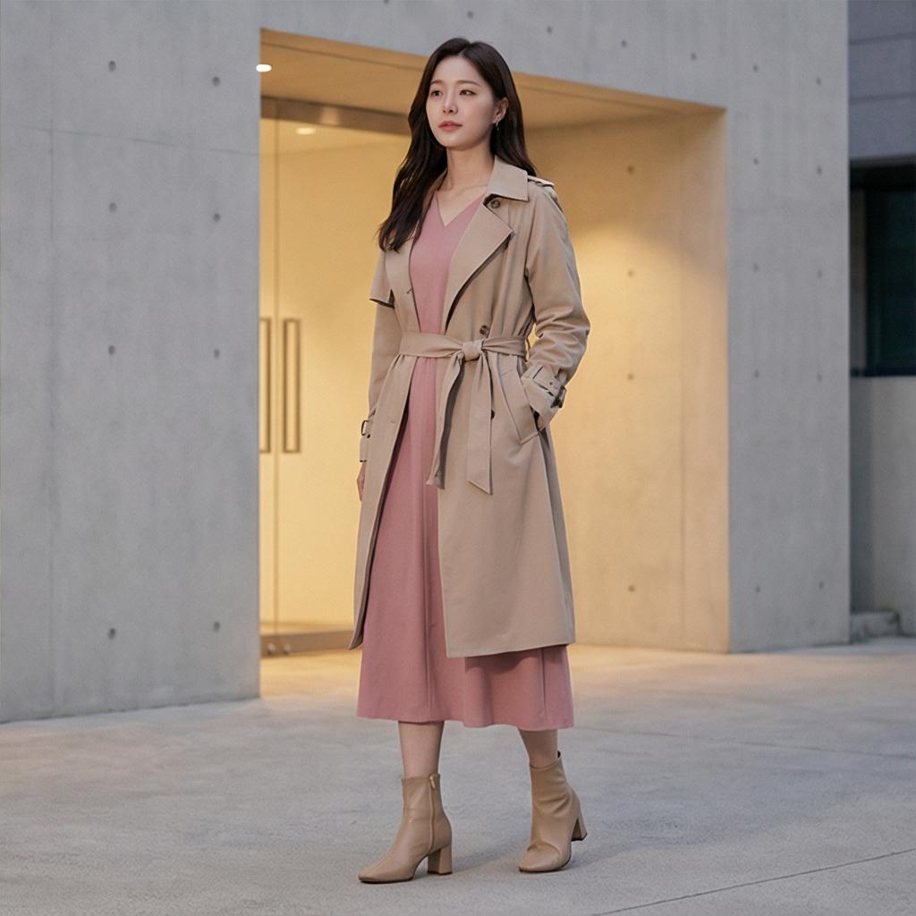 트렌치코트: 분위기 있는 출근 스타일