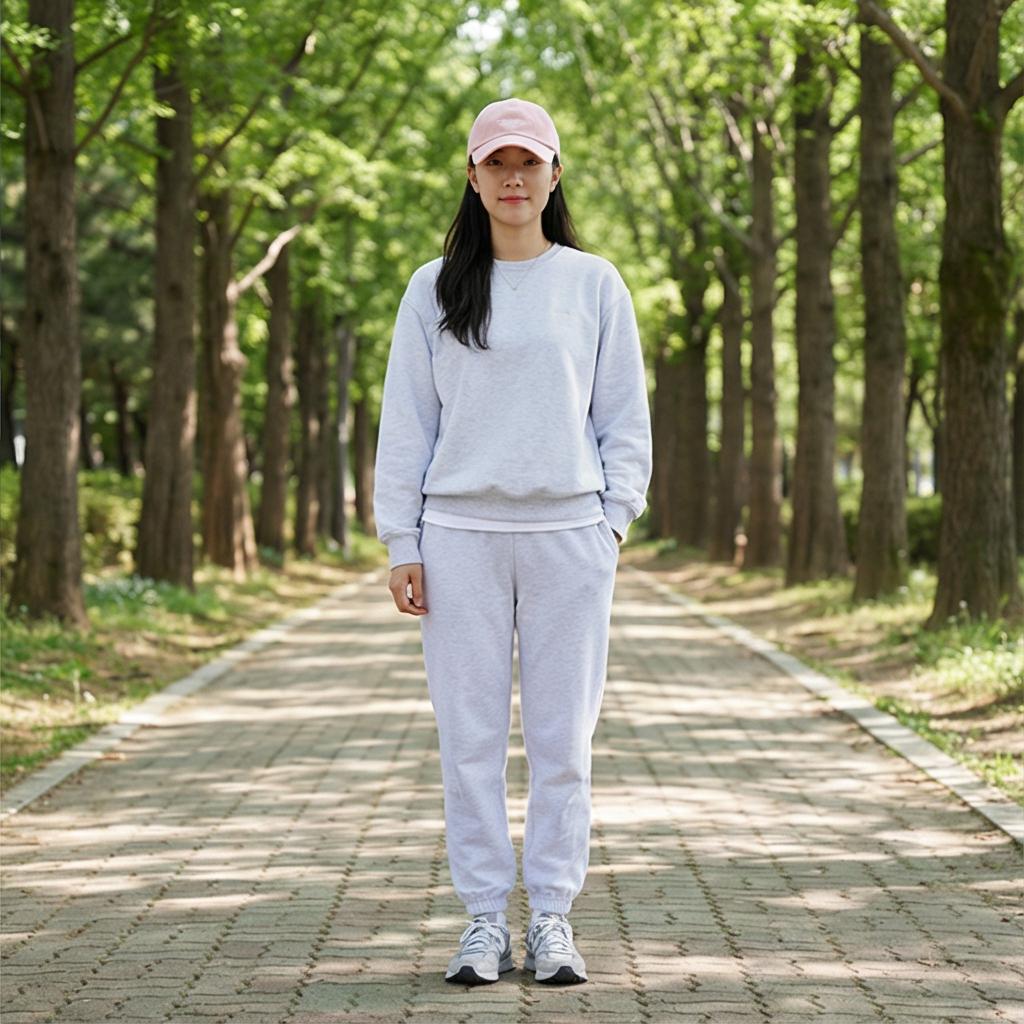 회색 후드티: 편안한 꾸안꾸 스타일