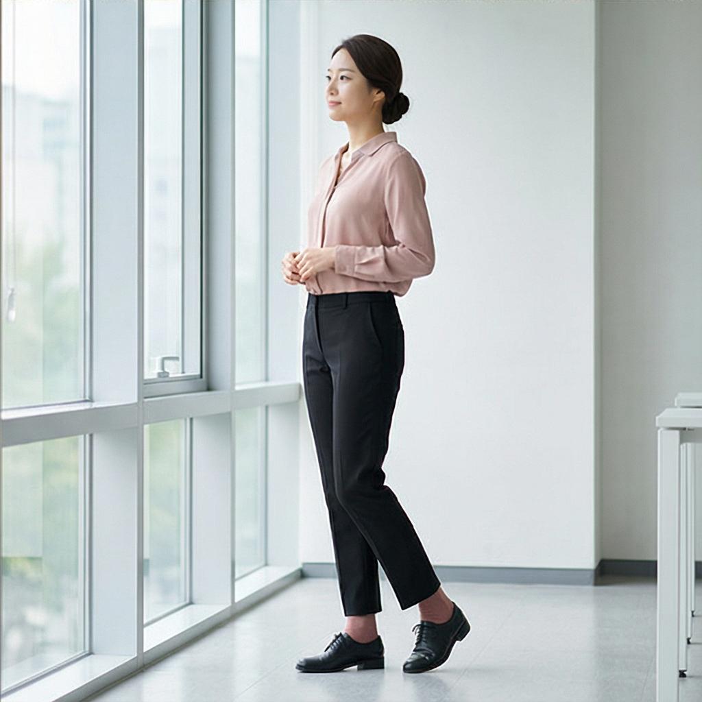블랙 슬랙스: 세련된 비즈니스 캐주얼 스타일