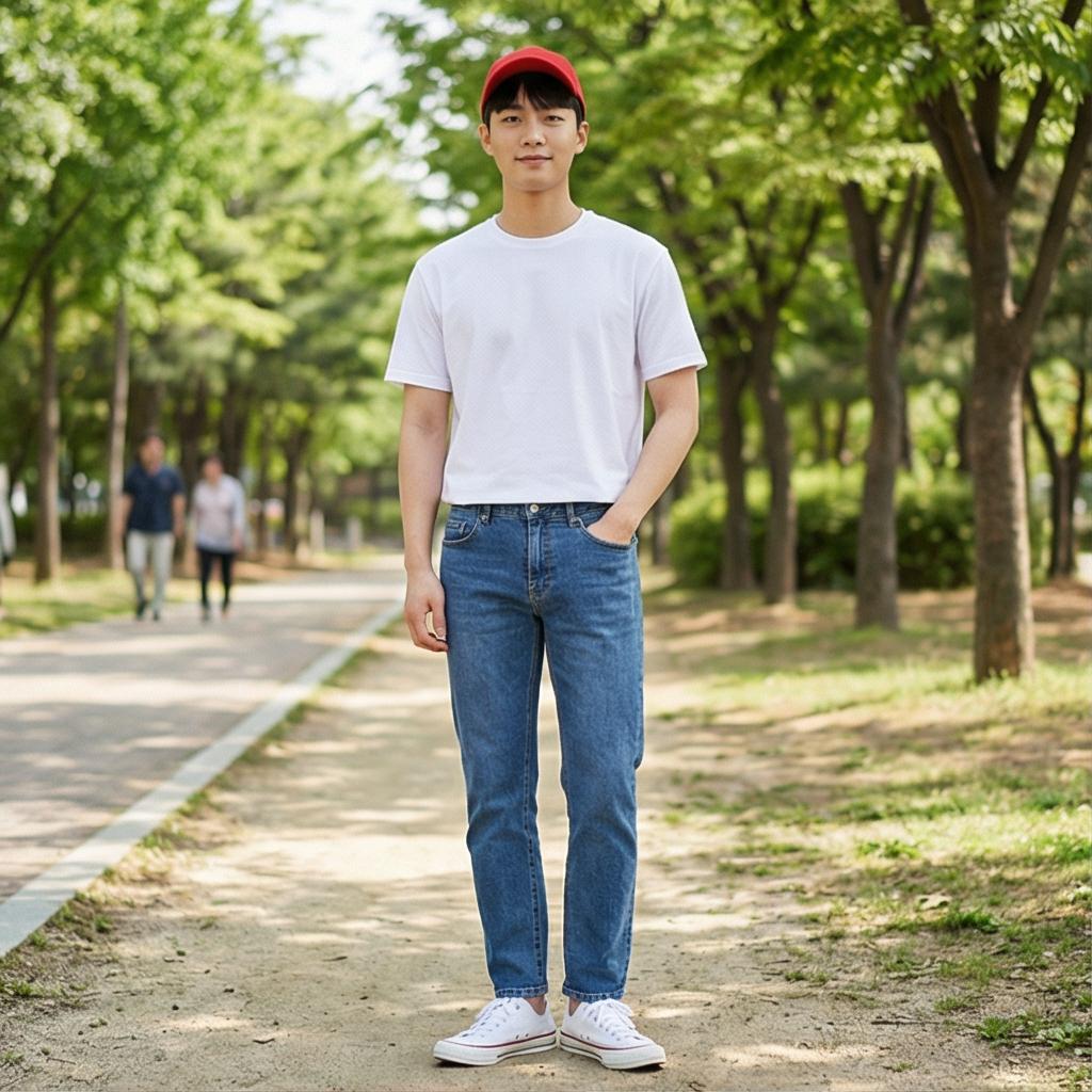 흰색 티셔츠와 데님 팬츠: 실패 없는 데일리룩