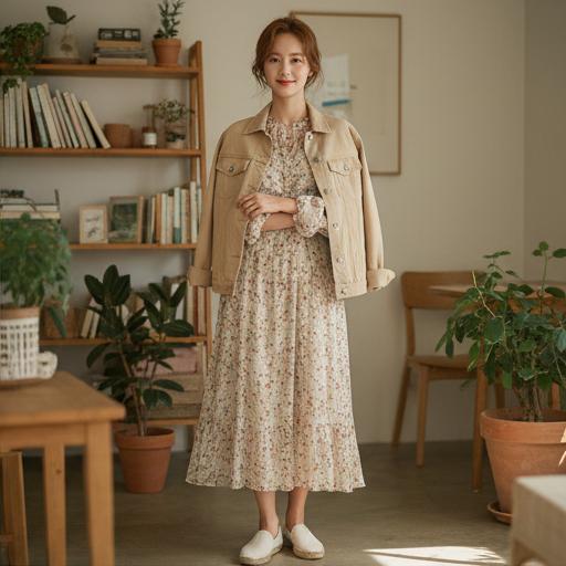 롱 원피스: 편안함과 꾸안꾸를 동시에 잡는 데이트룩