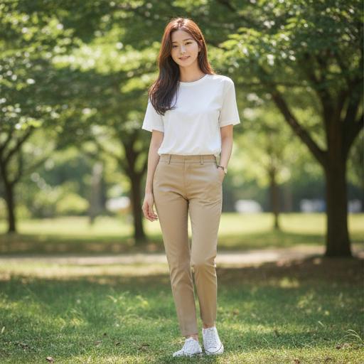 흰 티셔츠: 캐주얼 데일리룩