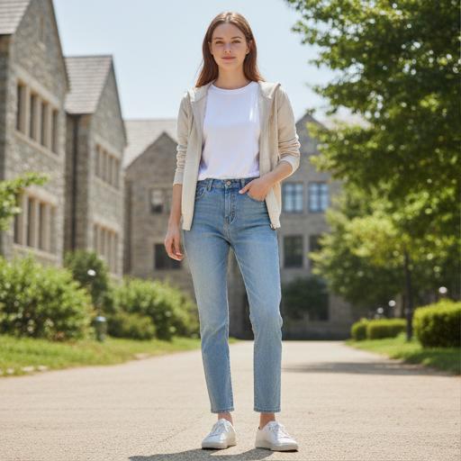 청바지와 흰 티셔츠: 실패 없는 캠퍼스룩 및 데일리룩