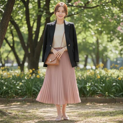 롱스커트: 여성스럽고 우아한 데이트룩