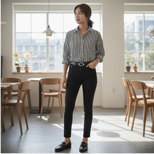 스트라이프 셔츠: 단정함과 경쾌함을 담은 비즈니스 캐주얼룩