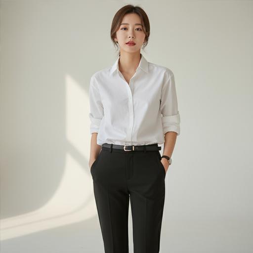 화이트 셔츠: 깔끔함의 정석, 미니멀룩