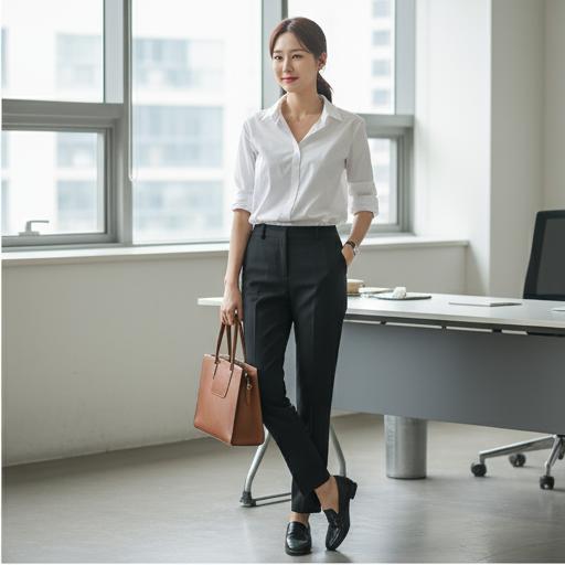 화이트 셔츠: 단정함의 정석, 출근 & 비즈니스 캐주얼룩