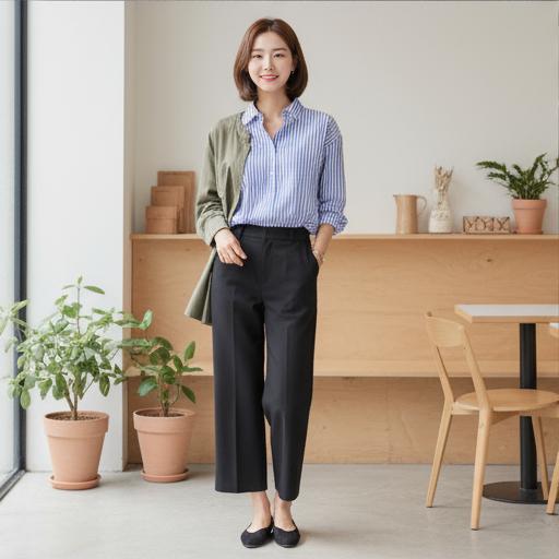 스트라이프 셔츠: 깔끔하고 모던한 캐주얼룩