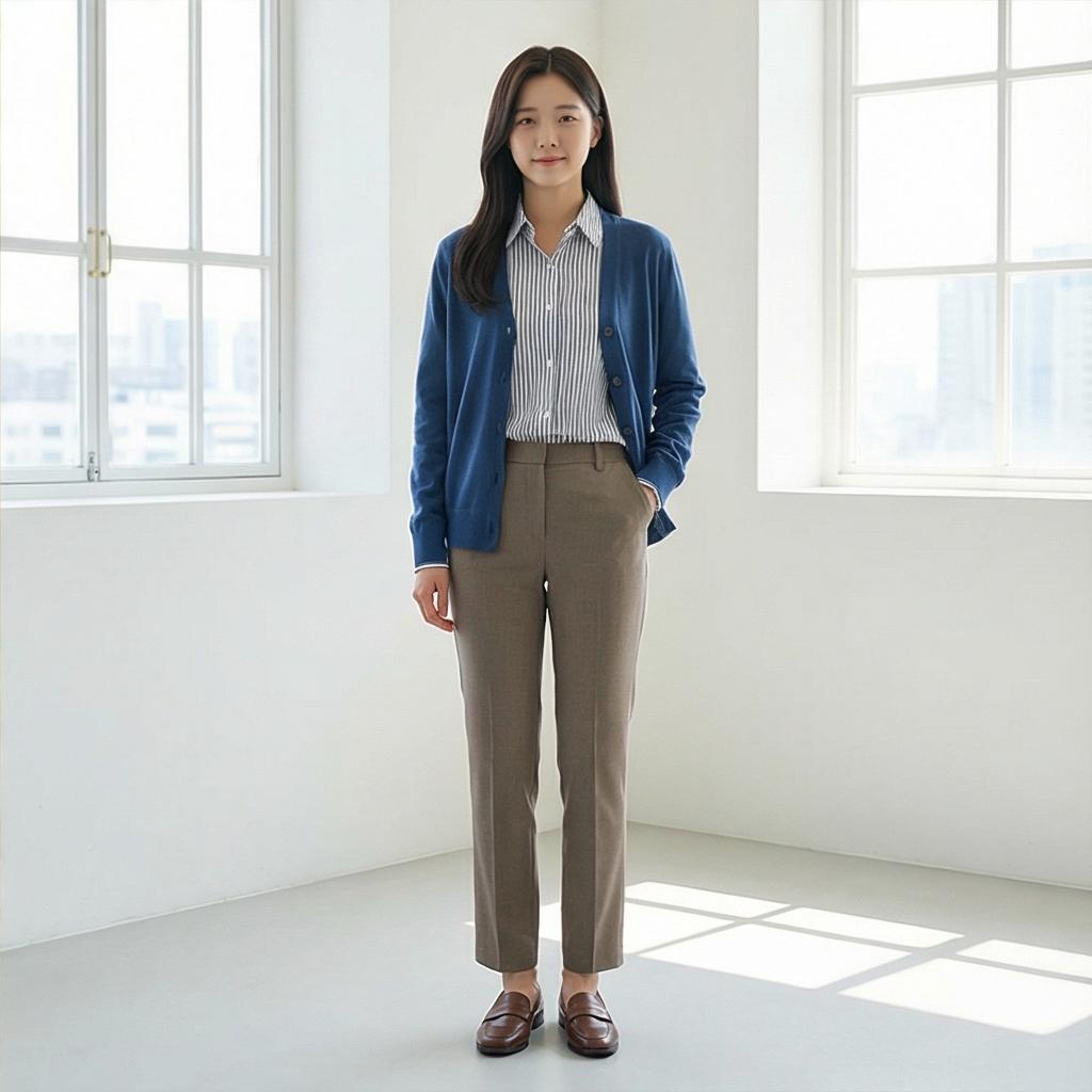 스트라이프 셔츠: 비즈니스 캐주얼룩