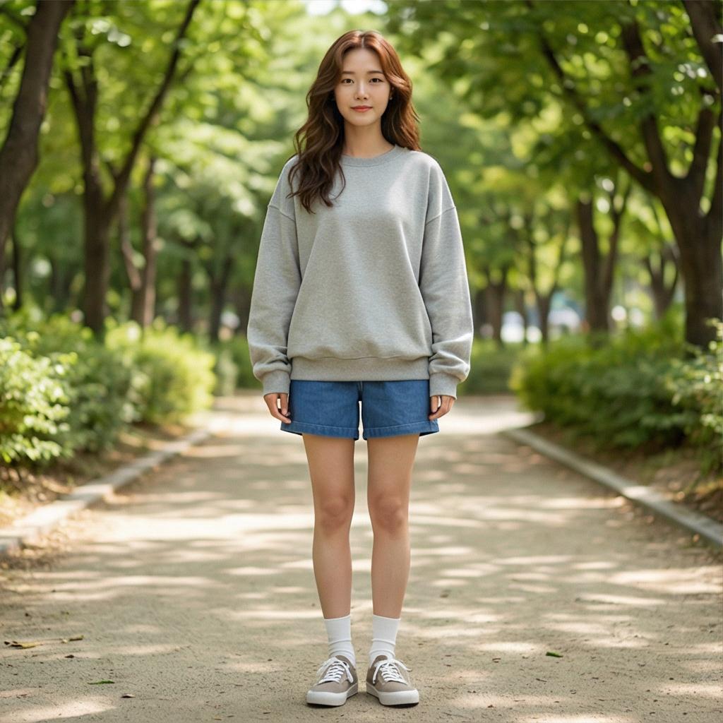 회색 맨투맨: 편안한 스타일