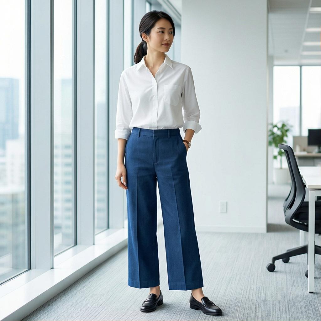 화이트 셔츠: 단정한 오피스 룩