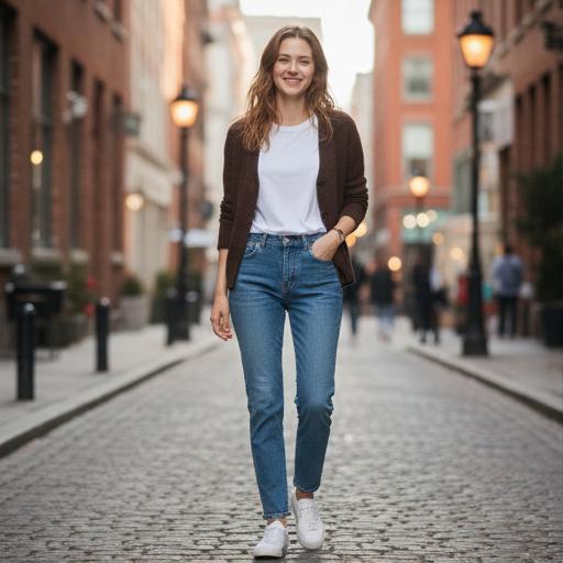 흰색 티셔츠와 청바지: 실패 없는 데일리룩