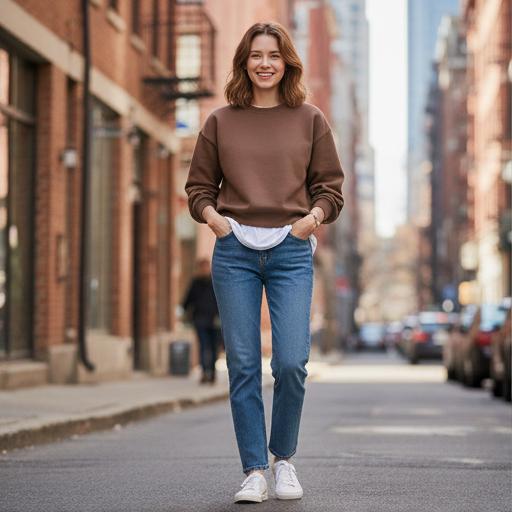 데님 팬츠: 가장 기본적이고 편안한 데일리룩