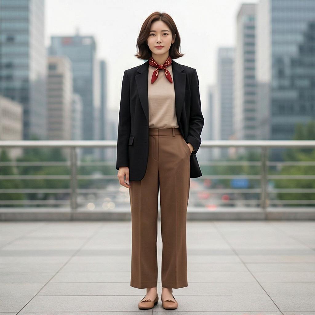 검정색 자켓: 모던한 비즈니스 캐주얼룩