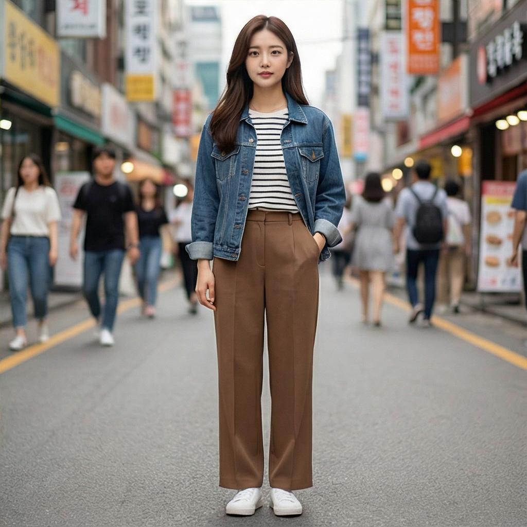 스트라이프 티셔츠: 경쾌하고 활동적인 데일리룩