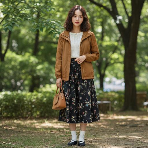 롱 스커트: 편안하면서도 분위기 있는 나들이룩