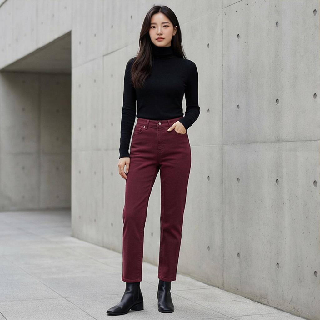 블랙 터틀넥: 시크한 미니멀 스타일