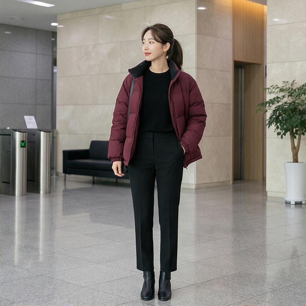 검정색 슬랙스: 단정한 오피스 룩