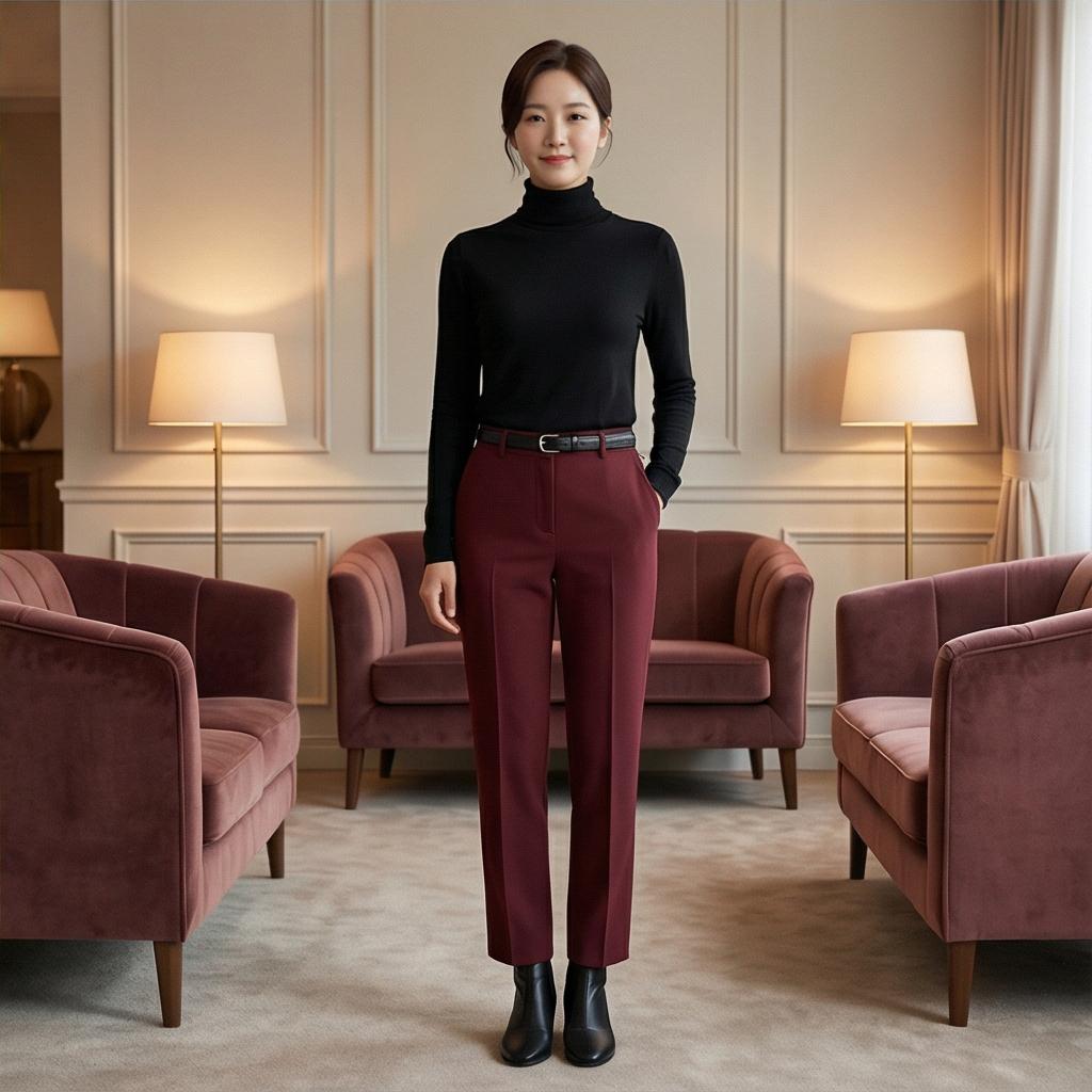 블랙 터틀넥: 세련된 모임 스타일