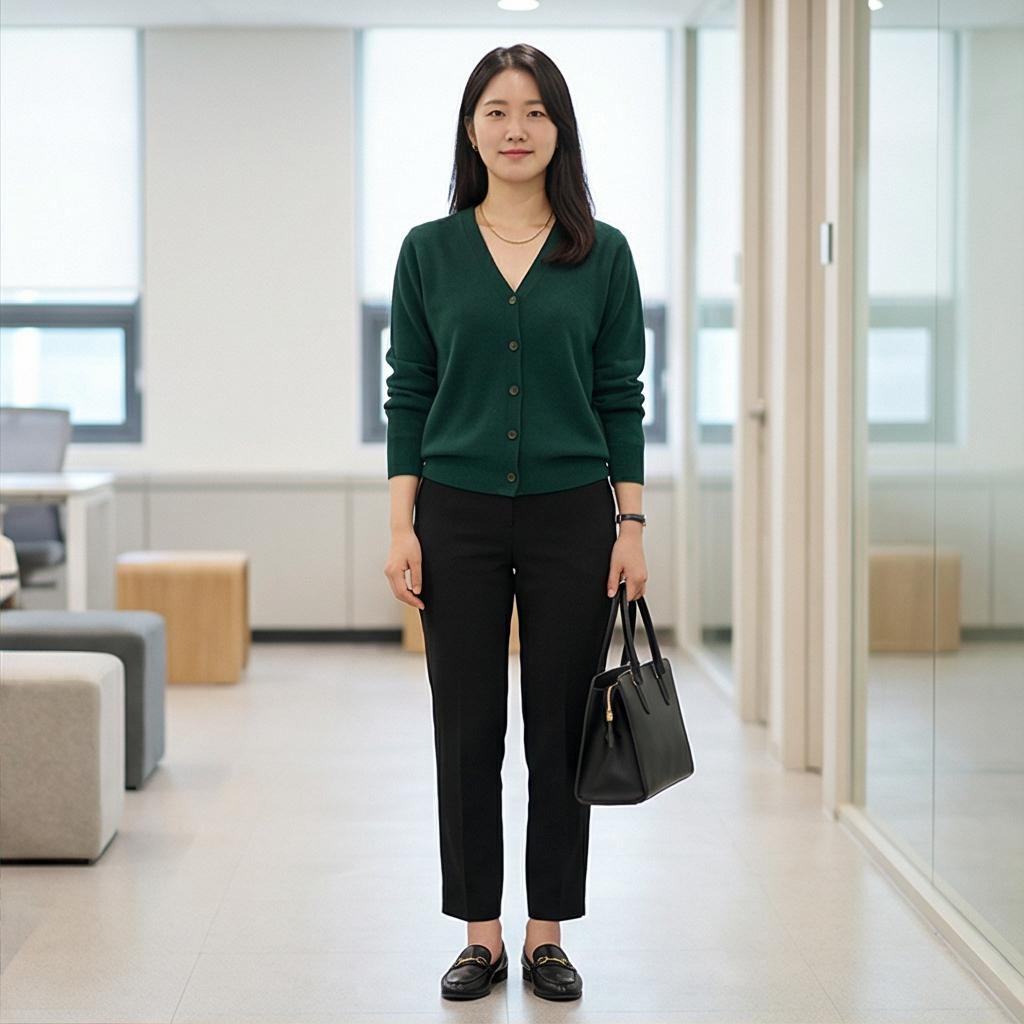 검정색 슬랙스: 단정한 오피스 스타일