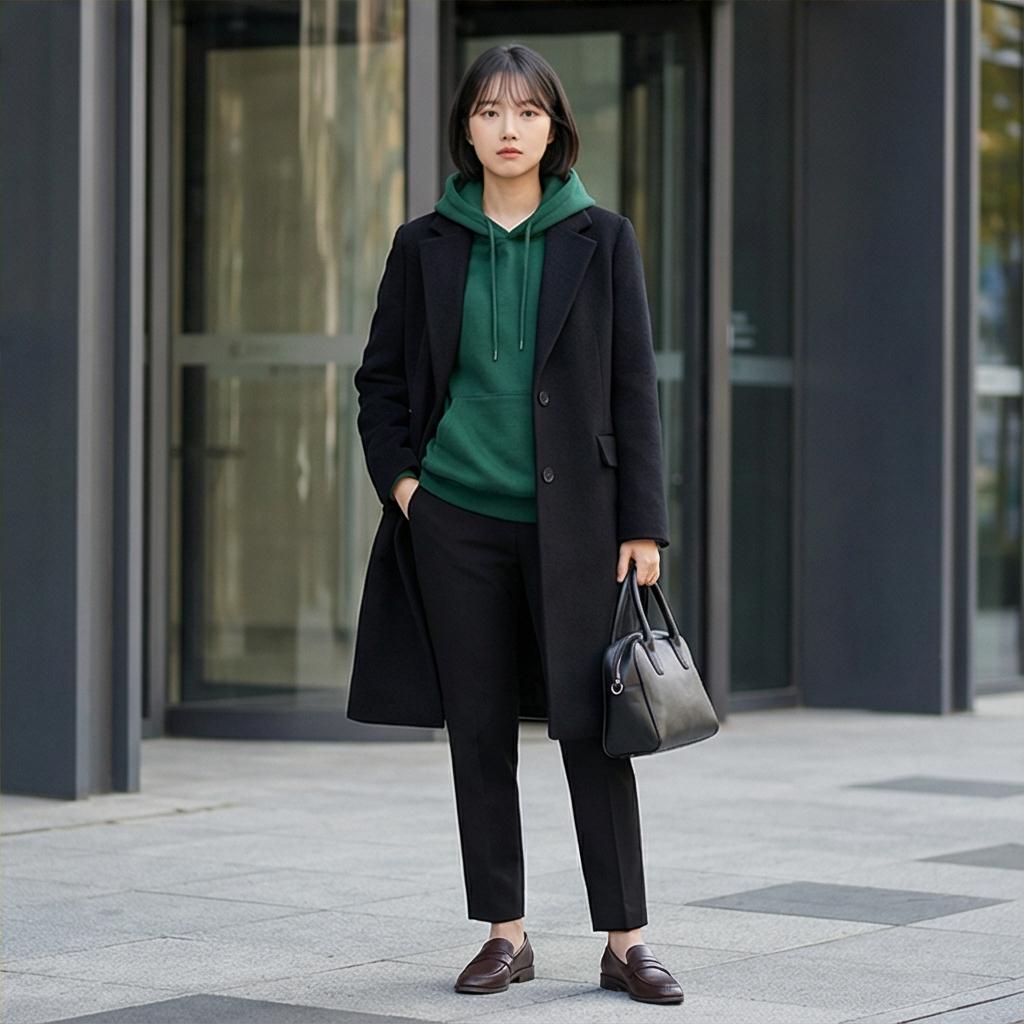 슬랙스 & 코트: 세련된 비즈니스 캐주얼룩