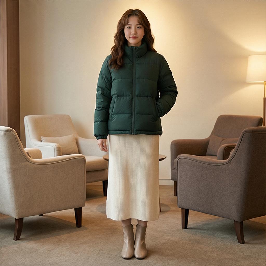 아이보리 니트 스커트: 포근하고 우아한 스타일
