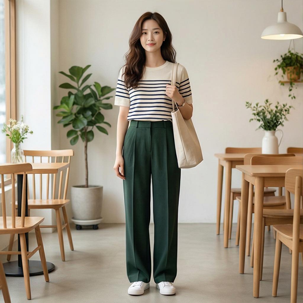 스트라이프 티셔츠: 경쾌한 데일리 스타일