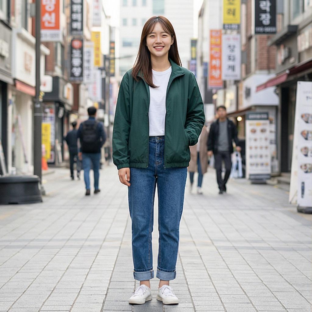 데님 팬츠와 흰색 티셔츠: 실패 없는 캐주얼 데일리룩