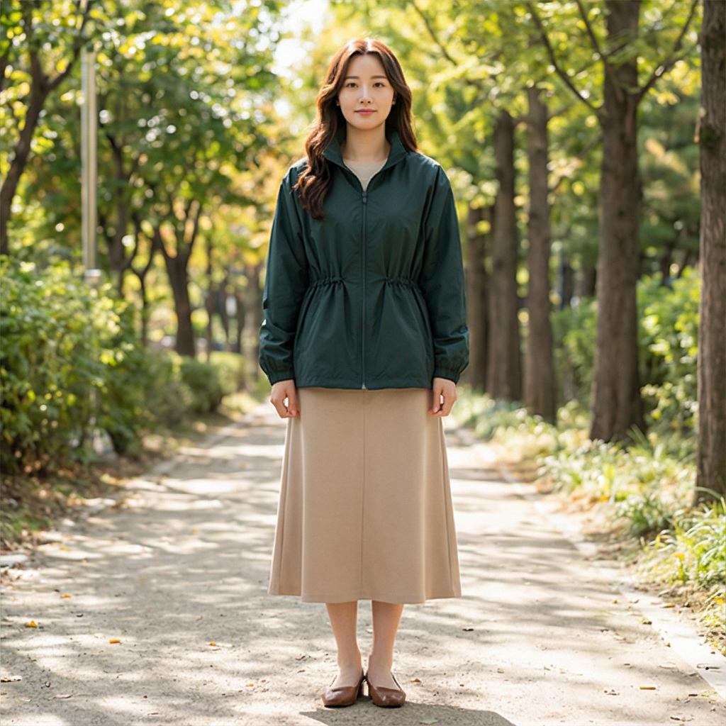 롱 스커트: 부드러운 나들이 스타일