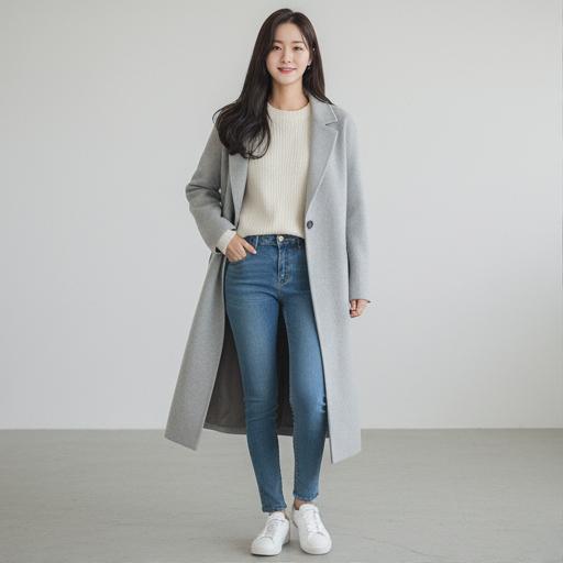 청바지와 흰색 니트: 실패 없는 데일리룩