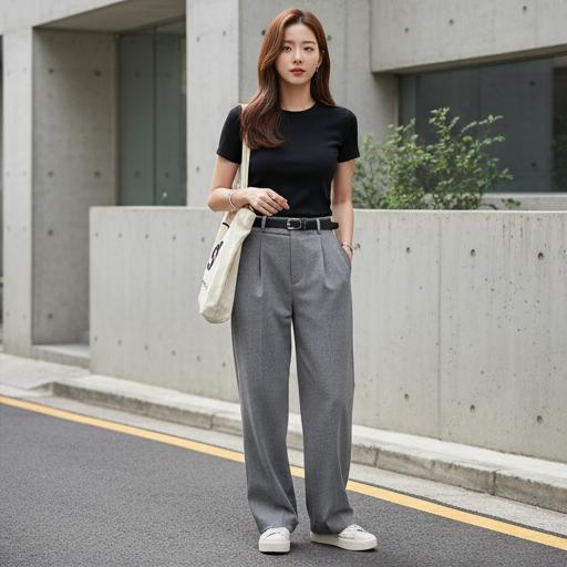 블랙 반팔 티셔츠: 실패 없는 미니멀 데일리룩