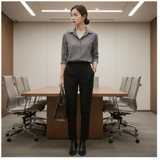 블랙 슬랙스: 격식 있는 비즈니스룩