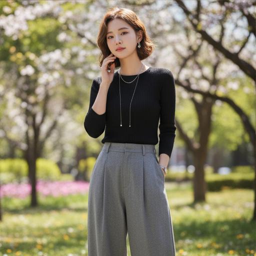 슬림핏 니트: 여성스러운 실루엣의 데이트룩