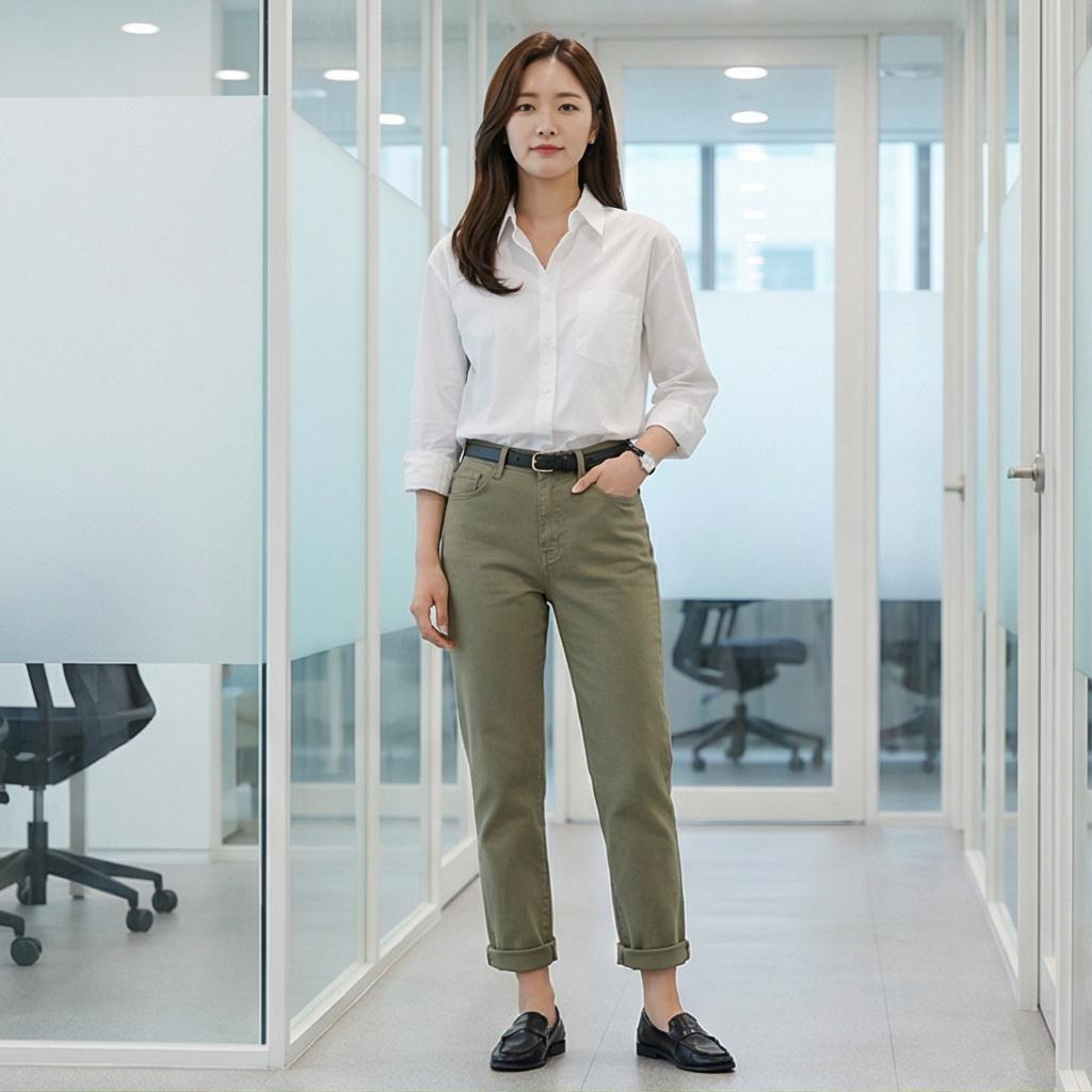 화이트 셔츠: 비즈니스 캐주얼룩