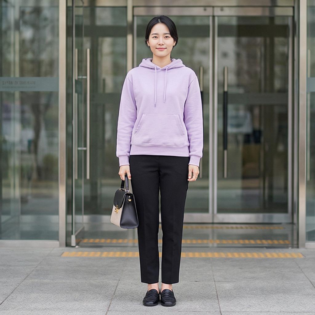 블랙 슬랙스: 단정한 비즈니스 캐주얼 룩