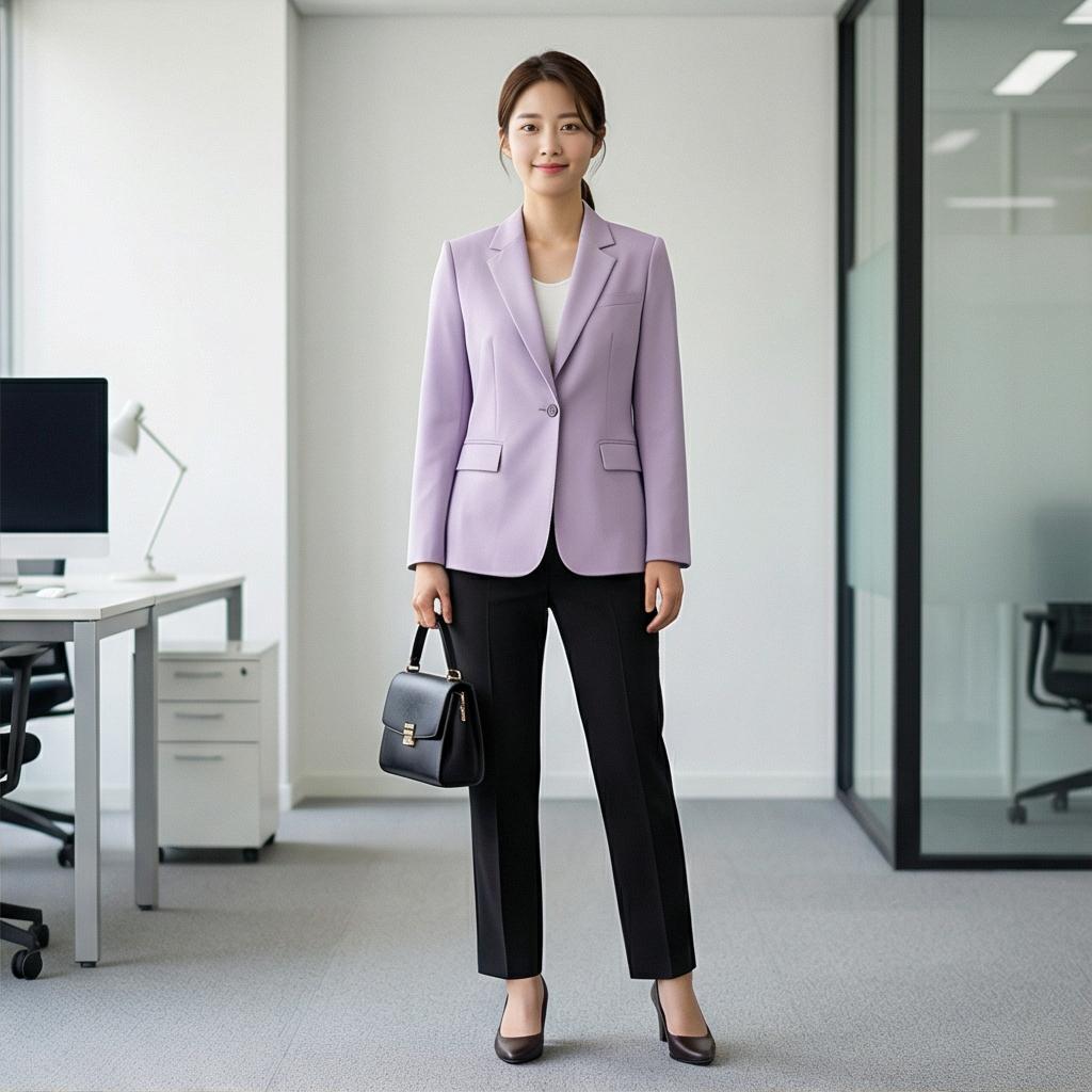 검정 슬랙스: 단정한 오피스 룩