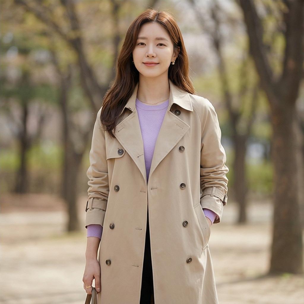 베이지색 트렌치코트: 분위기 있는 나들이 스타일