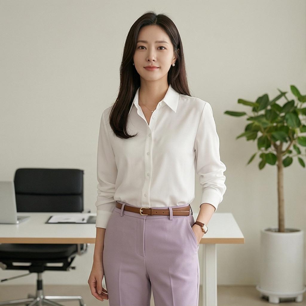 화이트 셔츠: 깔끔하고 단정한 오피스룩