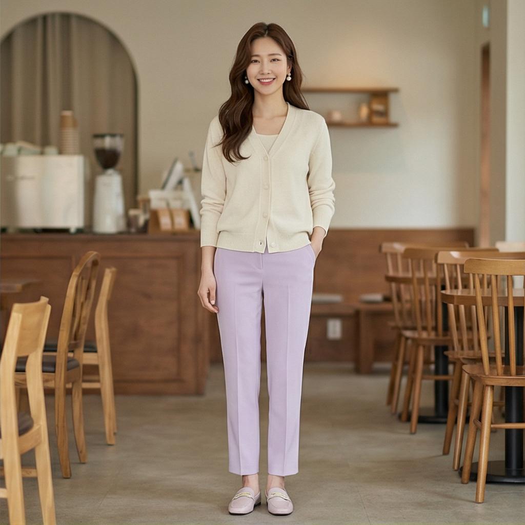 블랙 니트: 차분함이 돋보이는 미니멀 룩