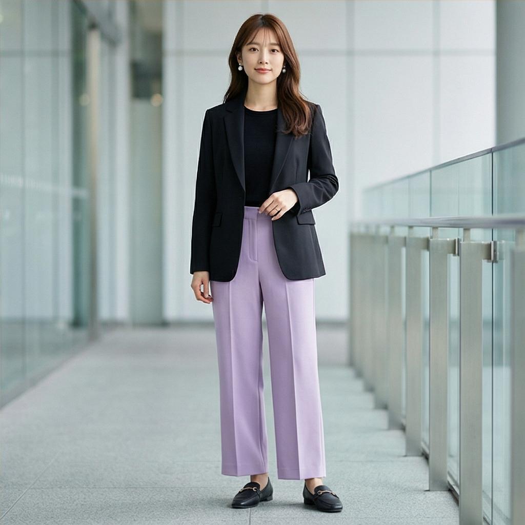 검정색 자켓: 모던한 비즈니스 룩