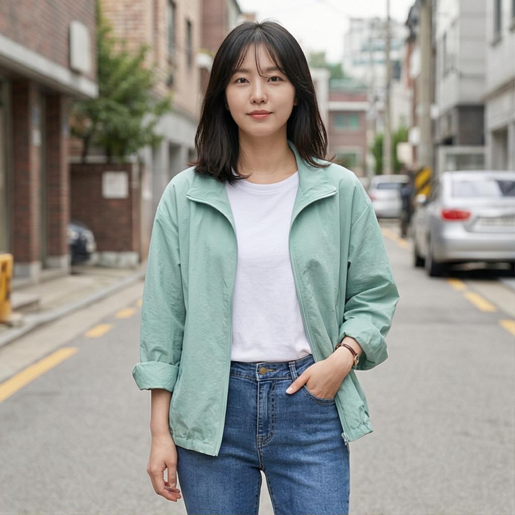 흰색 티셔츠와 청바지: 깔끔한 데일리룩