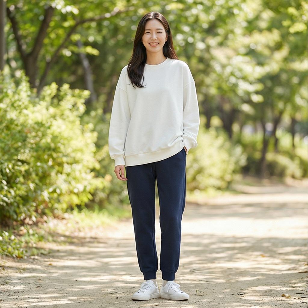 화이트 맨투맨: 실패 없는 데일리 룩