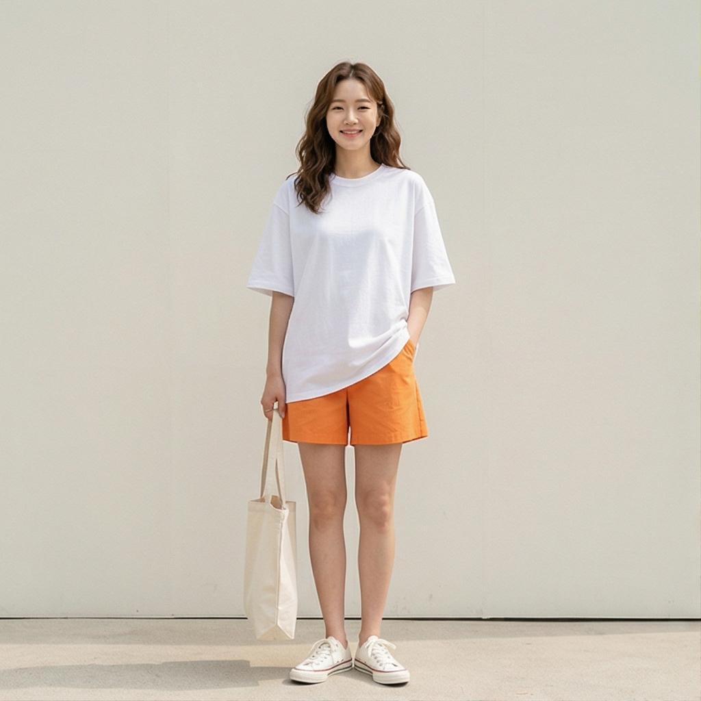 흰색 무지 티셔츠: 실패 없는 깔끔한 데일리룩