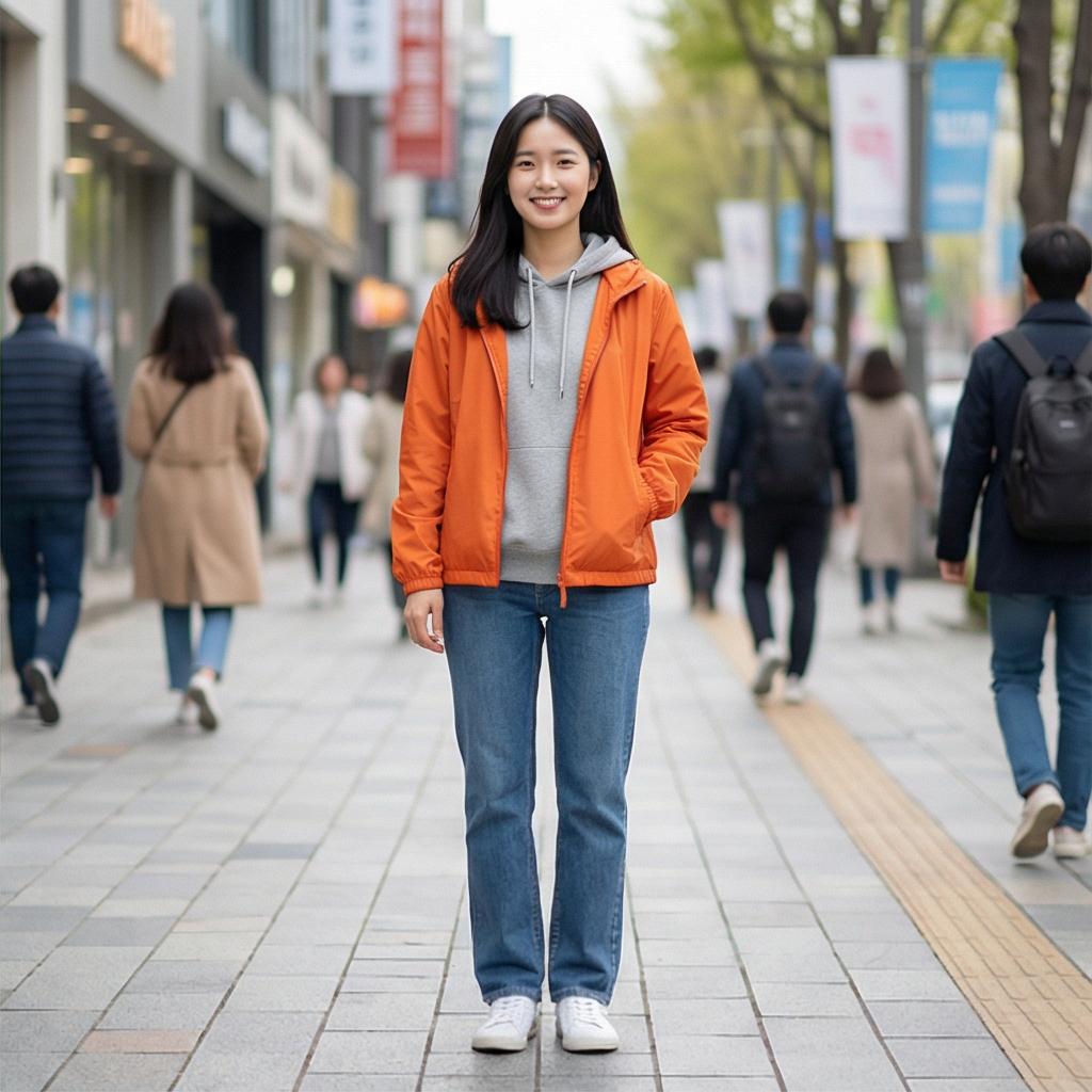 중청 데님 팬츠: 생기 넘치는 나들이 룩