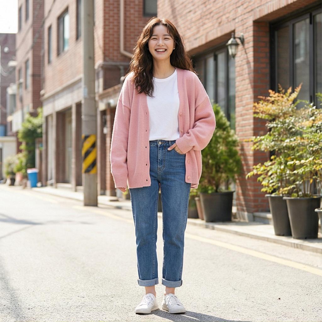 데님 팬츠: 활기차고 편안한 데일리룩