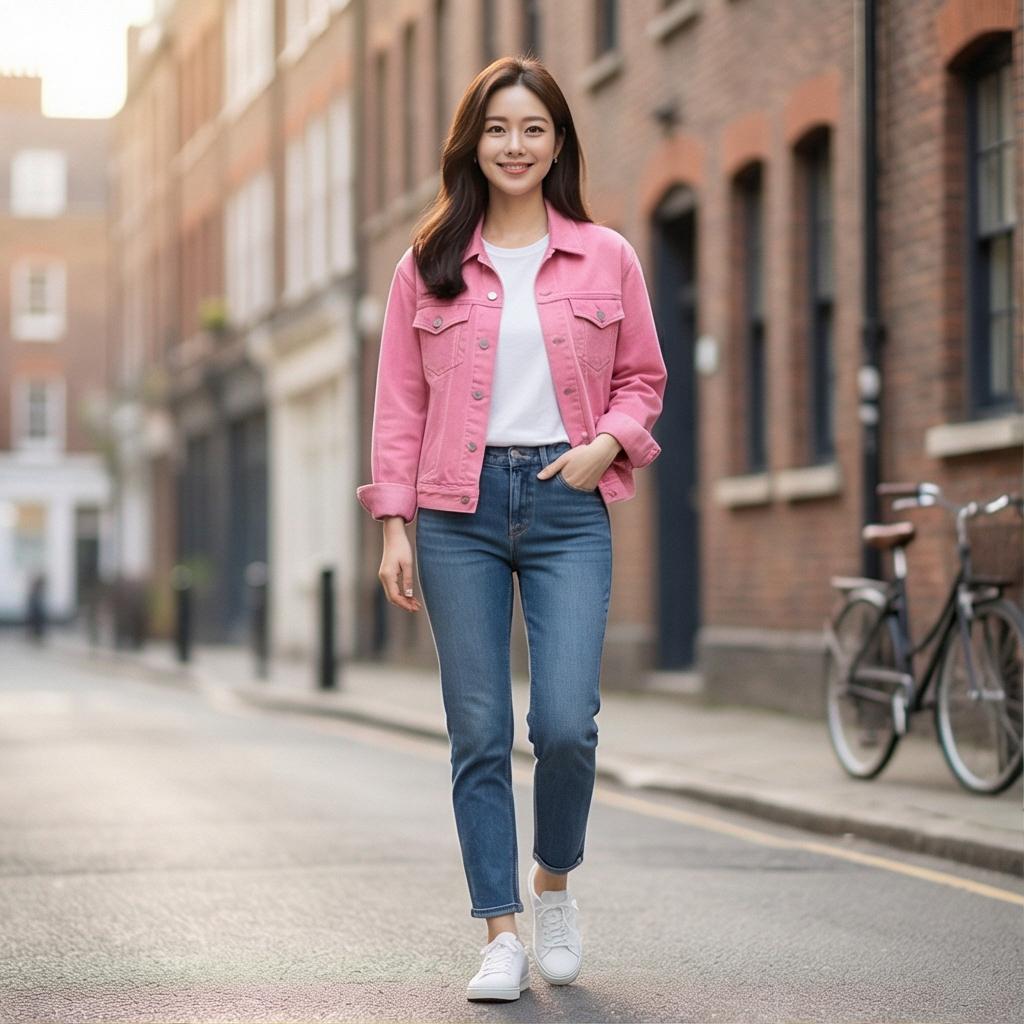 청바지와 흰색 티셔츠: 데일리 캐주얼룩