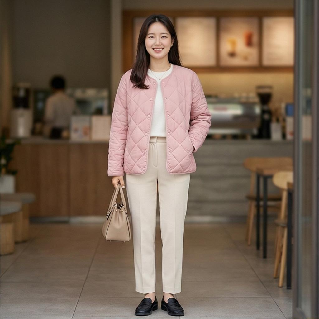 아이보리 슬랙스: 부드러운 오피스룩