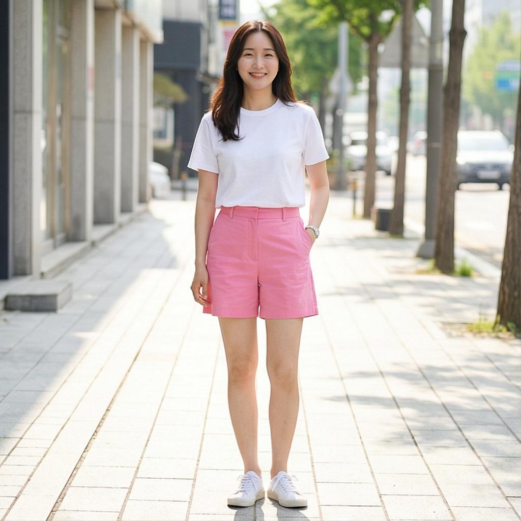 흰색 무지 티셔츠: 깔끔한 데일리 룩