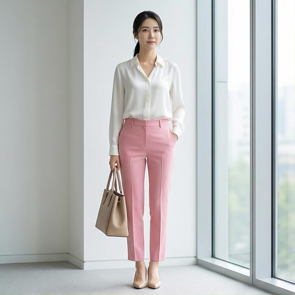 화이트 셔츠와 블라우스: 깨끗하고 화사한 오피스 룩