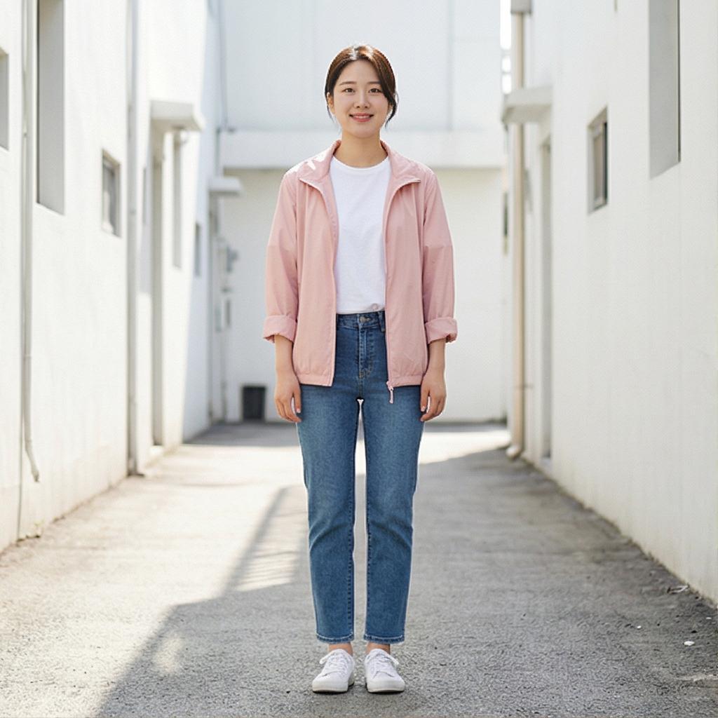 화이트 티셔츠와 청바지: 산뜻한 데일리 스타일